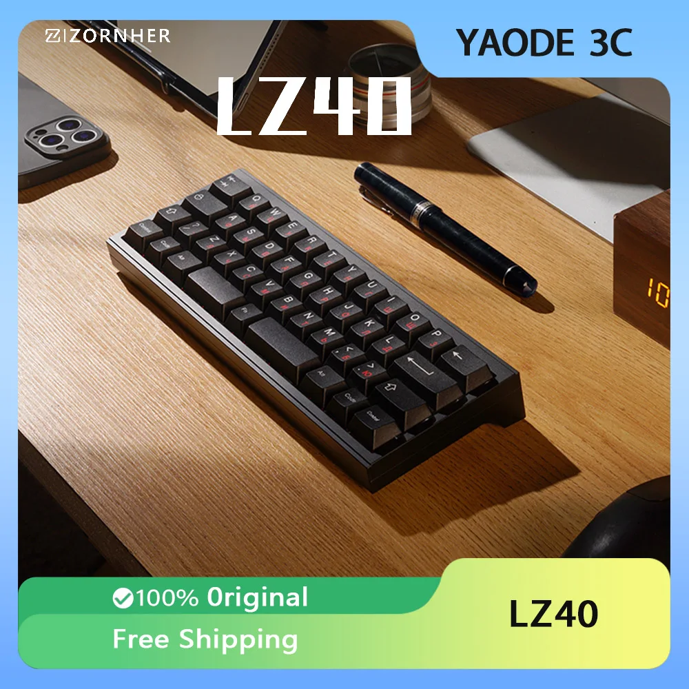 

ZORNHER LZ40 Mechanical Keyboard Russian Tri Mode RGB Hot Swap Keyboard VIA Custom Game Keyboard Aluminum Alloy Windows/Mac