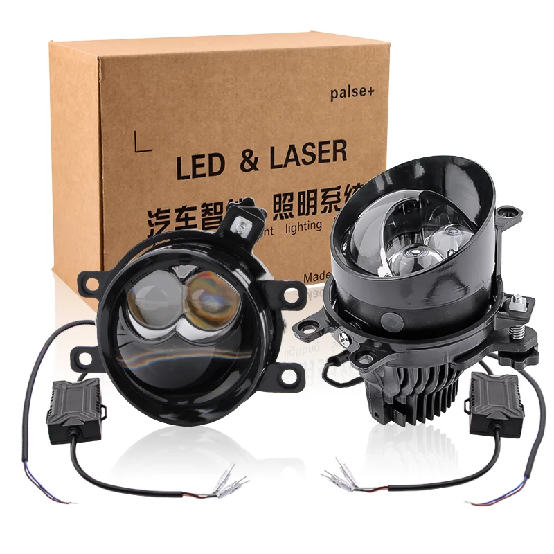 Uniwersalny Auto 3.0 LED Reflektor Światła przeciwmgielne 80W Białe światło 6000K 12V Bi LED Projektory Światła przeciwmgielne Soczewka do Toyoty