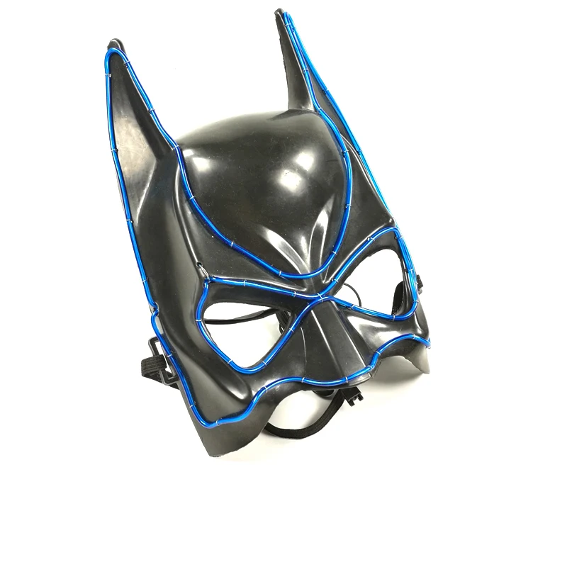 Halloween Glowing Supplies Cosplay Bat Half Face Headgear Mask Super Hero Decorative Party Mask