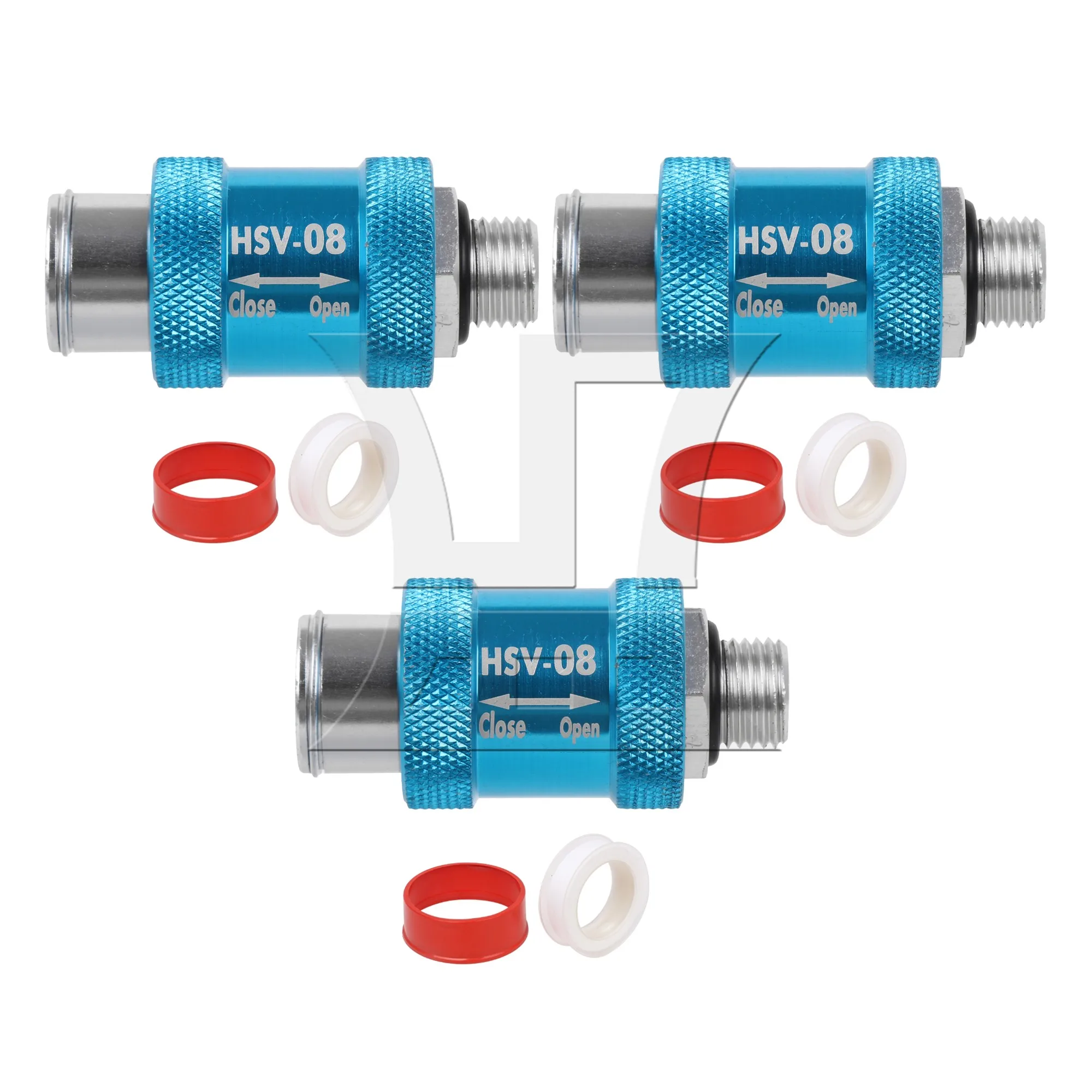 CNBTR 3 Pcs Flow Control Manual Slide Valve 1/4inch Replacment for HSV-08 Blue