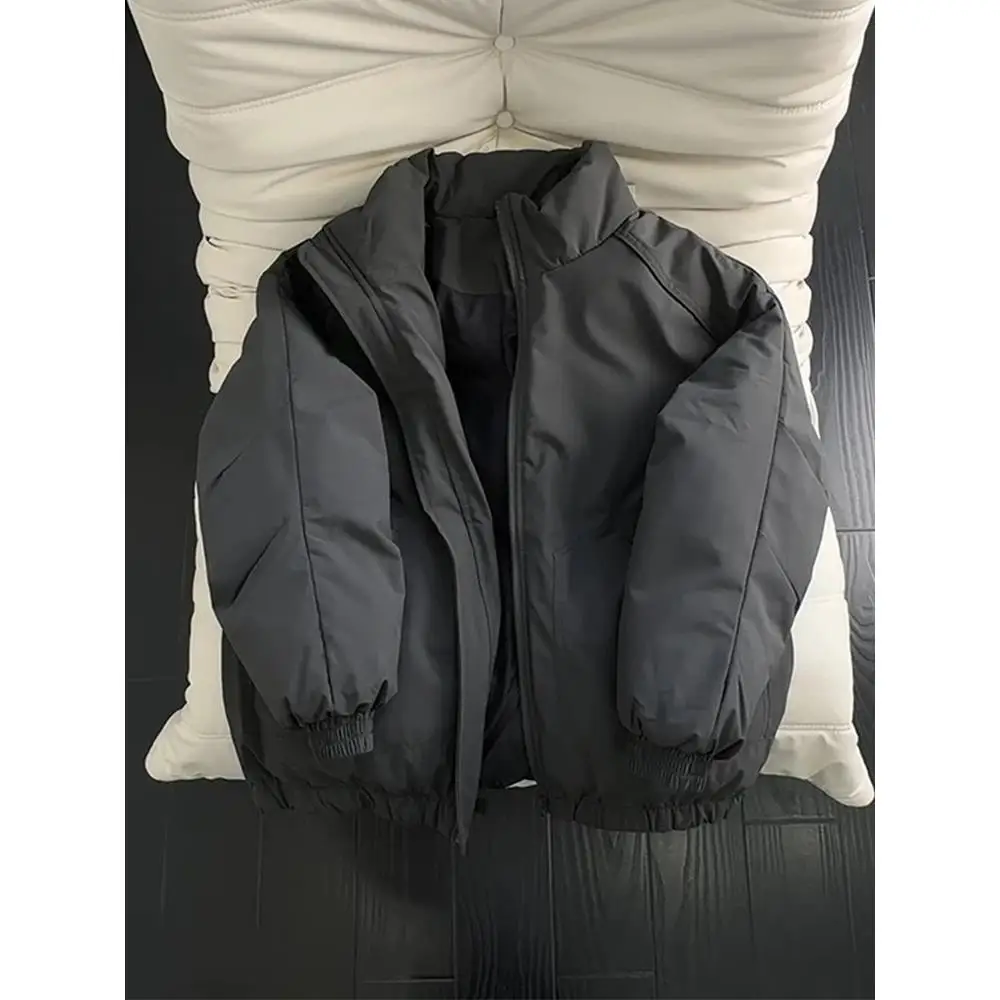 

Thiened American Sle Men's ort down Jaet Flight Coat Warmth Winter Cotton Clothes Cleanfit Fce Long Sve Outerwear