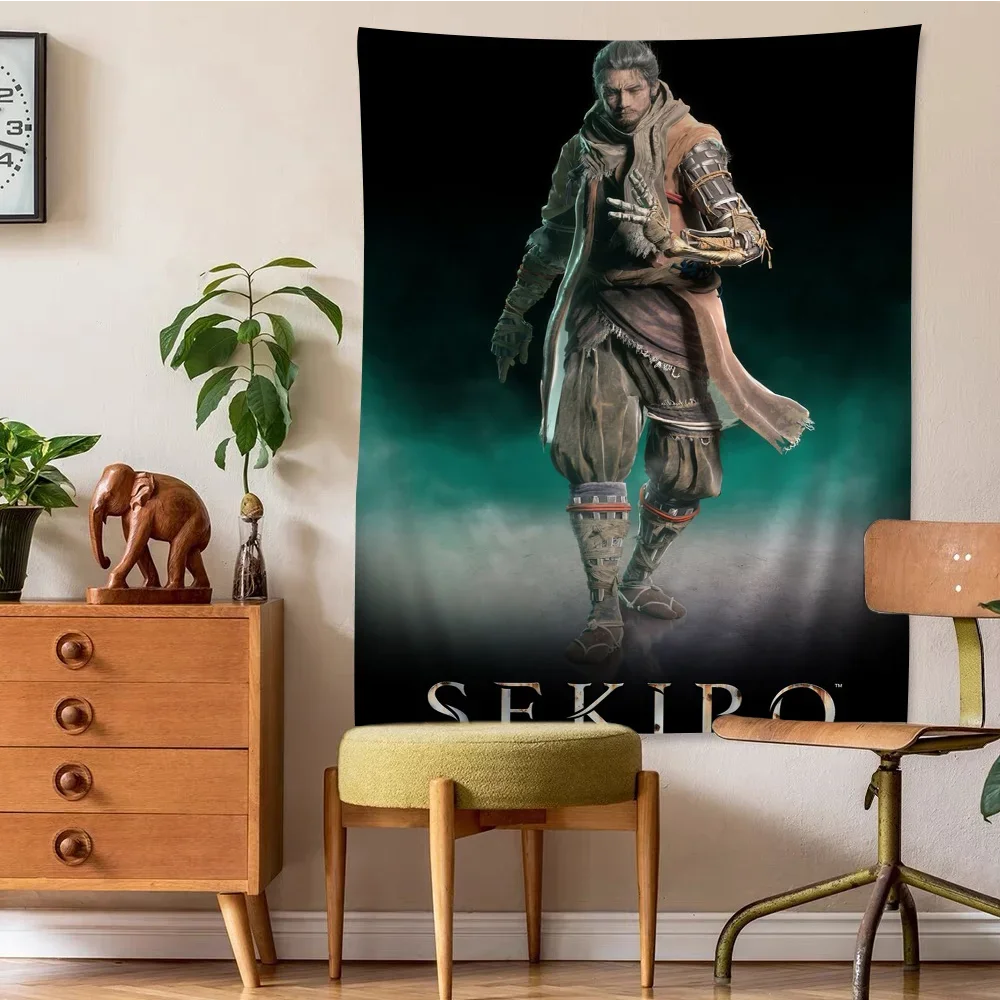 The Game SEKIRO Shadows Die Twice Printed Large Wall Tapestry Art Science Fiction Room Home Decor Decor Blanket