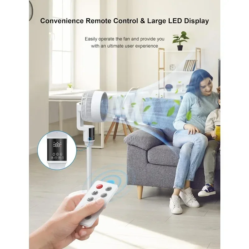 JRD kipas lantai kamar tidur, kipas berdiri berosilasi, pengatur waktu Remote Control, sirkulator udara Motor Ac diam