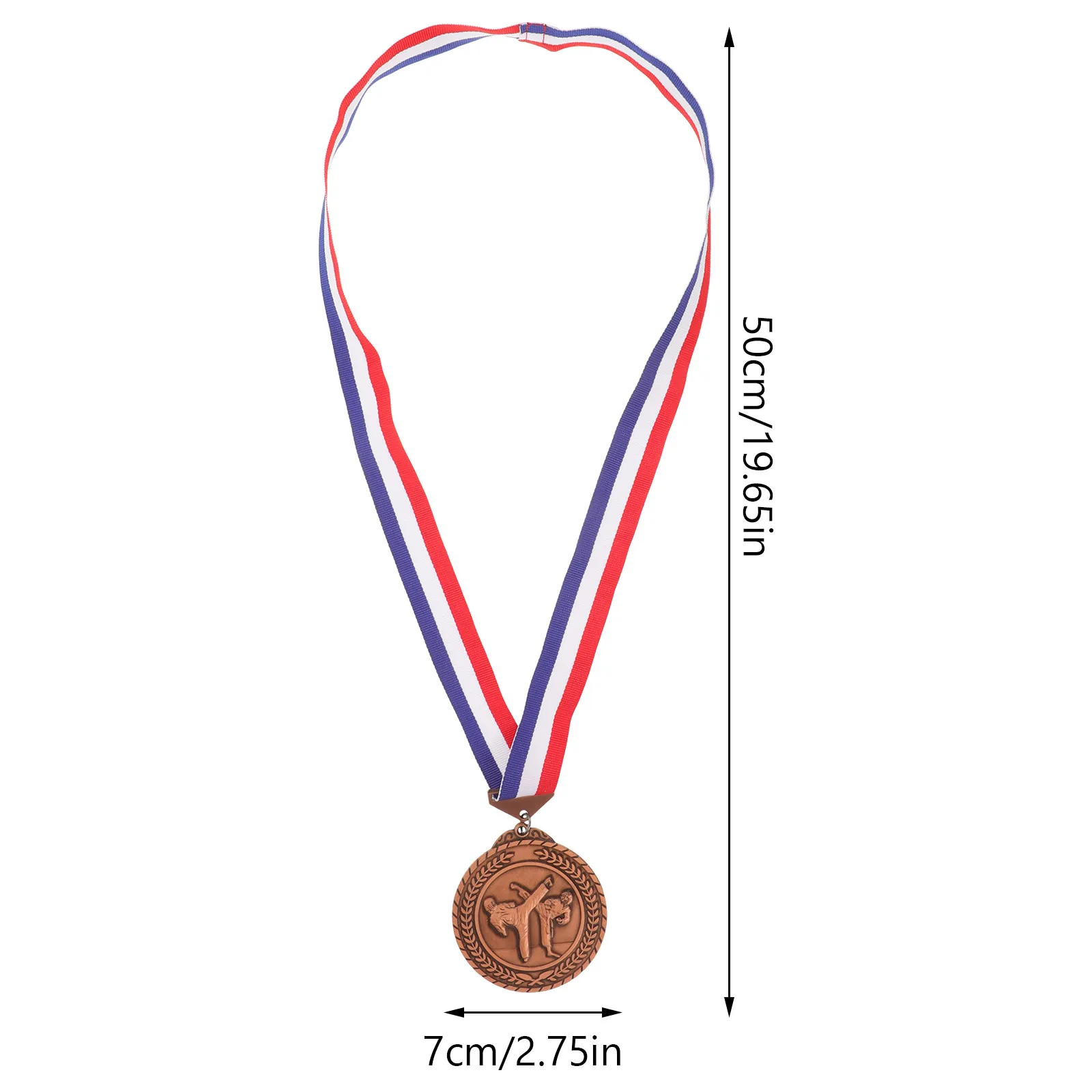 Sturdy Zinc Alloy Taekwondo Achievement Medal Competition Award Trophy with Hanging Plaque Ideal for Events Wall Showcase
