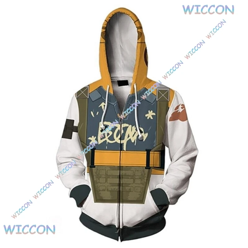 YoukooCos @ VALORANT حكيم جيت رايز يورو فينيكس لعبة هوديي 3DPrinted تأثيري المعتاد زوجين البلوز للجنسين سترة هالوين