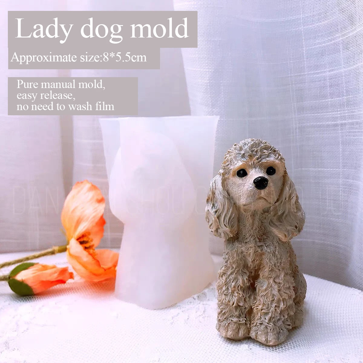 

Lady Dog Aromatherapy Plaster Mold, Aromatherapy Plaster, DIY exclusive Mold, Manual Silicone Grinding Tools, Cute