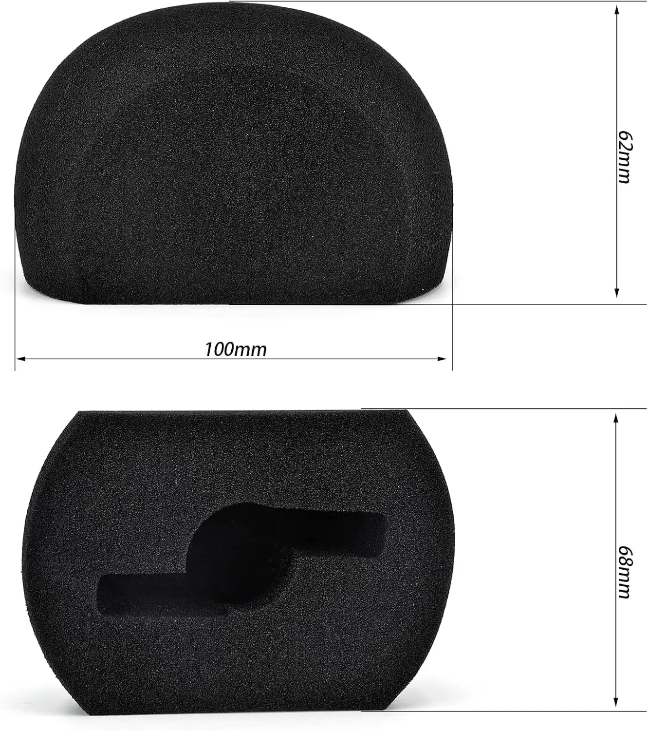 V-MOTA 마이크 앞유리 폼 커버, Zoom H4N PRO 호환, 오디오 품질 향상, 바람 소음 감소, 블랙 2 개