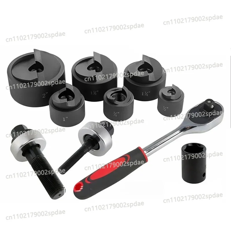 Kit de Herramientas Perforadoras Manuales de Trinquete para Conducción Eléctrica y Chapa Metálica de 22.5-61.5mm para Instalaciones Eléctricas