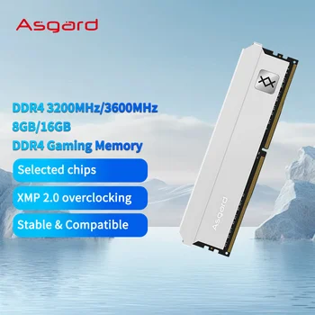 Asgard-Mémoire de serveur d'ordinateur de bureau, modèle DDR4, capacité 8 Go 16 Go 8 Go X2, fréquence d'horloge 3200/3600mhz, ram, UDIMM