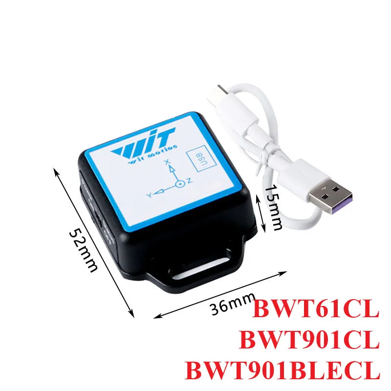 Acelerômetro sensor compatível com Bluetooth sem fio, Decodificador com BLE 2.0 5.0, 6 eixos, BWT61CL, BWT901BLECL, 5.0, 9, MPU6050