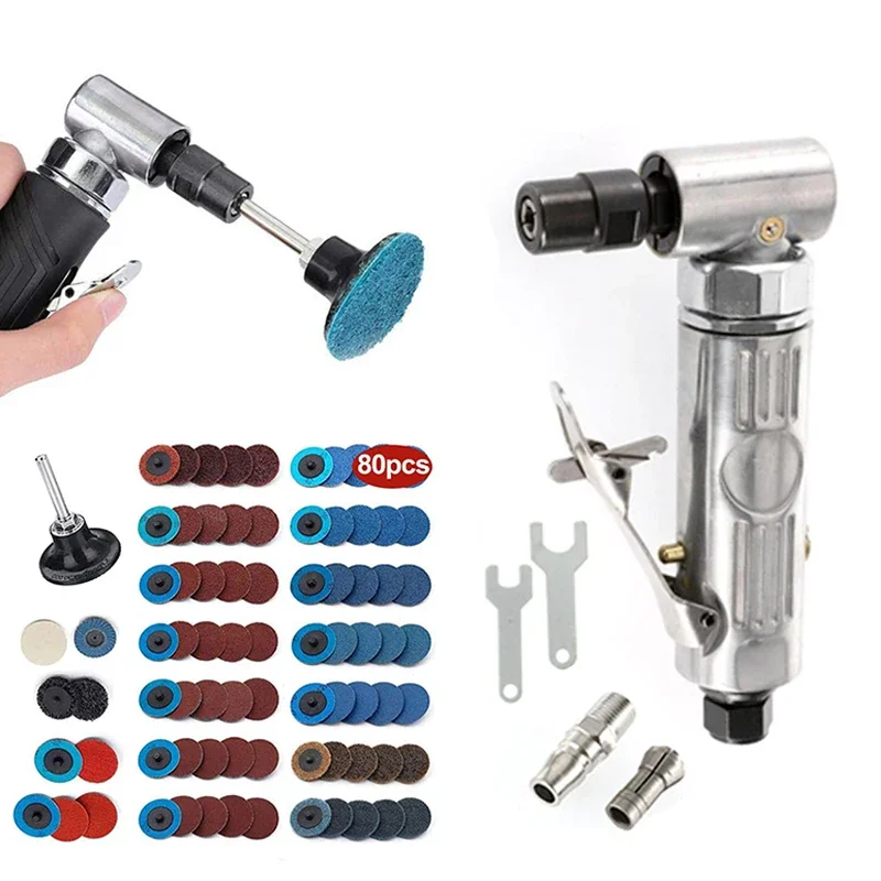 

90 Degree Pneumatic Grinding Polisher Mill Engraving Machine Mini 1/4 Air Angle Die Grinder Pneumatic Grinder Power Tool