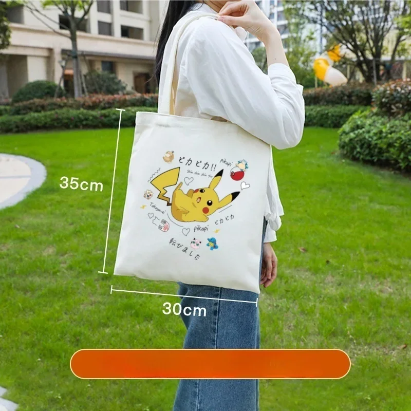 Takara Tomy Pikachu Borsa a tracolla in tela Demon Slayer Blade Mario Borsa casual Borsa per la spesa riutilizzabile da donna di grande capacità