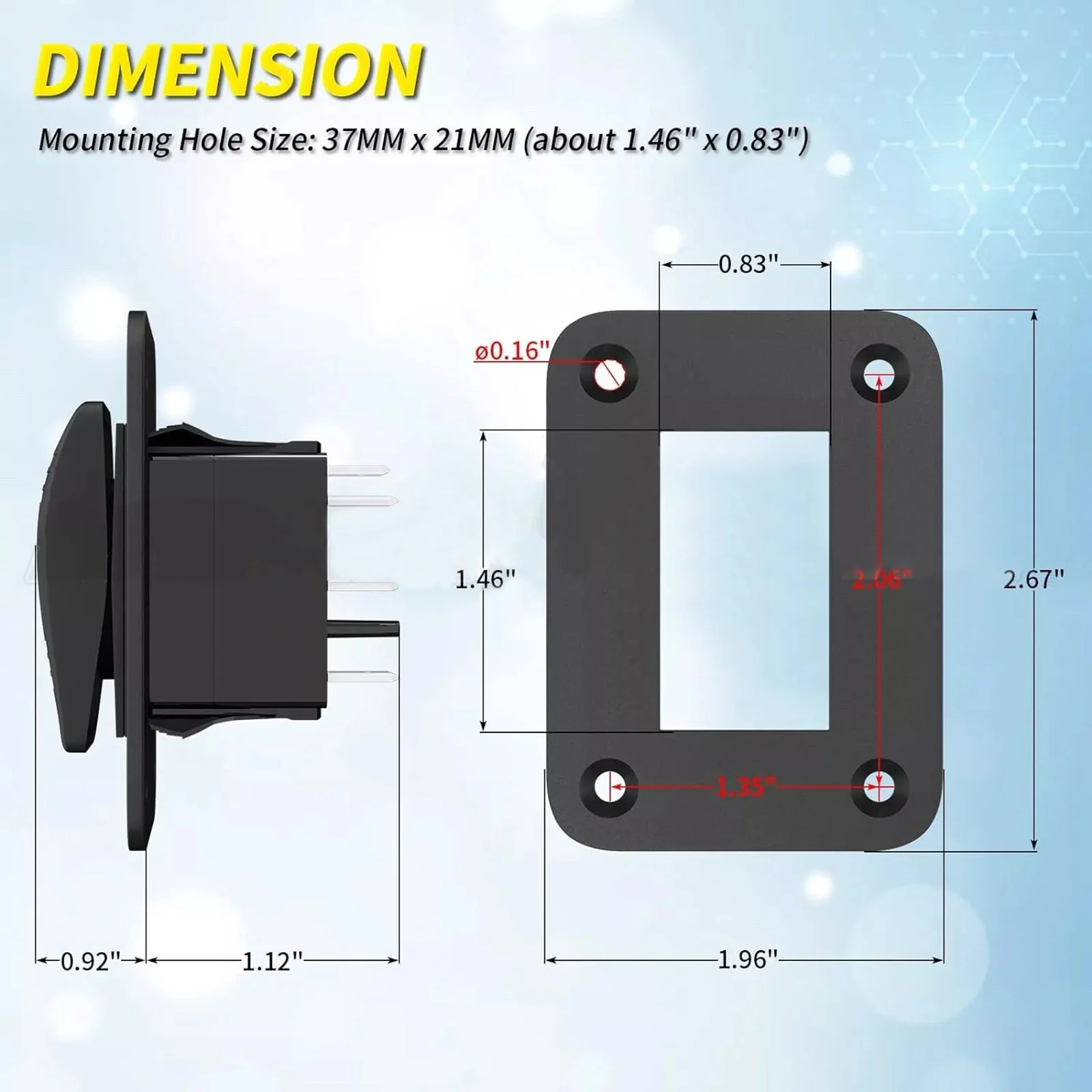 Imagem -06 - Prova Dágua Esgoto Bomba Rocker Switch Painel Way 12v 24v 4pin Spdt Auto Off Manual Esgoto Bomba Interruptor com Led Acessórios do Carro 20a à