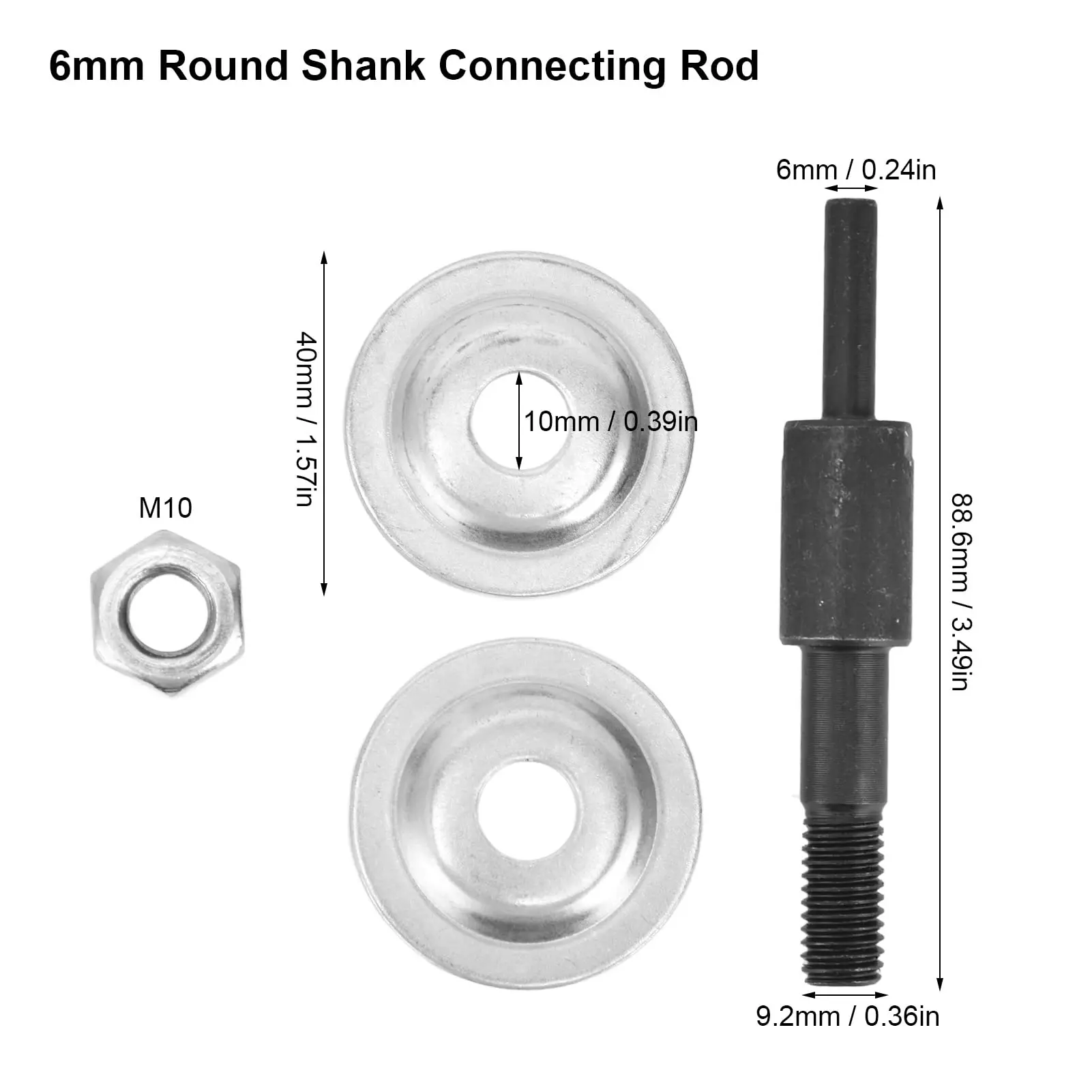 6mm/8mm Shaft Arbor Extension Rod Arbor Threaded Shaft Adapter Angle Grinder Connecting Rod for Cutting Disc Polishing Wheel