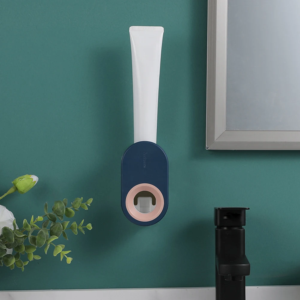 

1Pcs Hanging Toothpaste Dispenser ABS Material Dispenser Holder for Home Hotel Bathroom Decor Dark Blue Toothpaste Holder