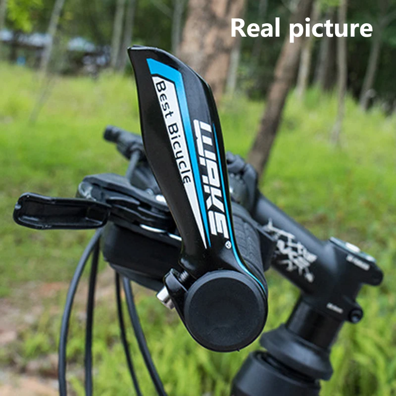 Stoßfester MTB-Fahrradlenker, schwarze Aluminiumlegierung, im Freien, Fahrradgeräte, Aluminium, Hilfs-Reithorn-Rest-Lenker