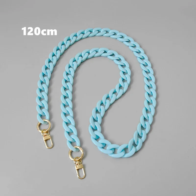 Neue modische Damenhandtaschen-Accessoire-Kette, abnehmbarer Ersatz, weiß-blauer Taschenriemen, Damen-Schulterkette, niedliche Handyhüllen-Kette aus Harz – Detail 14