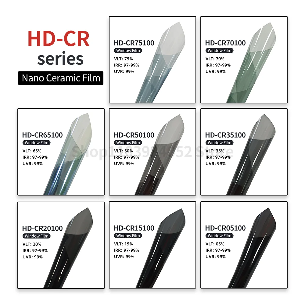 

VLT05% ~ 75% качество Ultra Hd ширина 50 см термостойкая защита конфиденциальности нанокерамическая оконная солнечная пленка тонировочная пленка для окна автомобиля