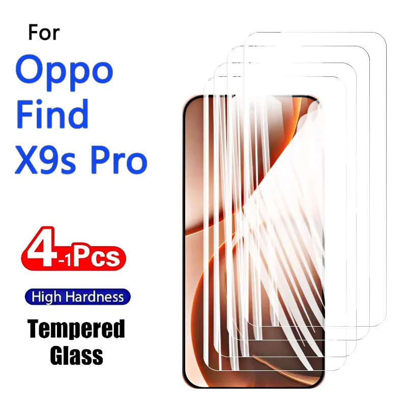 1-4 Stück HD-Displayschutzfolien für Oppo Find X9s Pro X 9 S X9 9s Vollständige Abdeckung Gehärtetes Glas Kristallklares Aluminium Anti-Kratz-Gehäuse