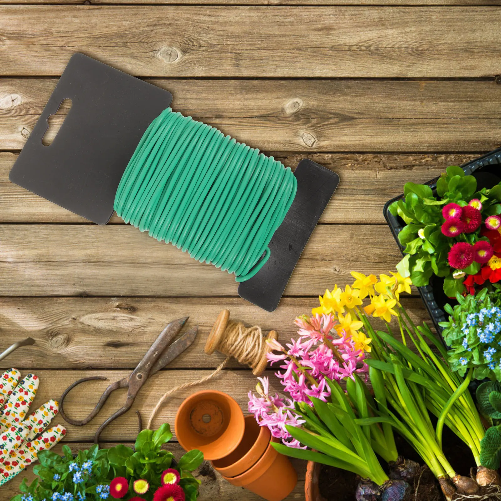 

Wire 1 Roll 28MMx20M Reusable Supple Ties Household Garden Straps Floral Fixing Twine Household Garden Ties Craft