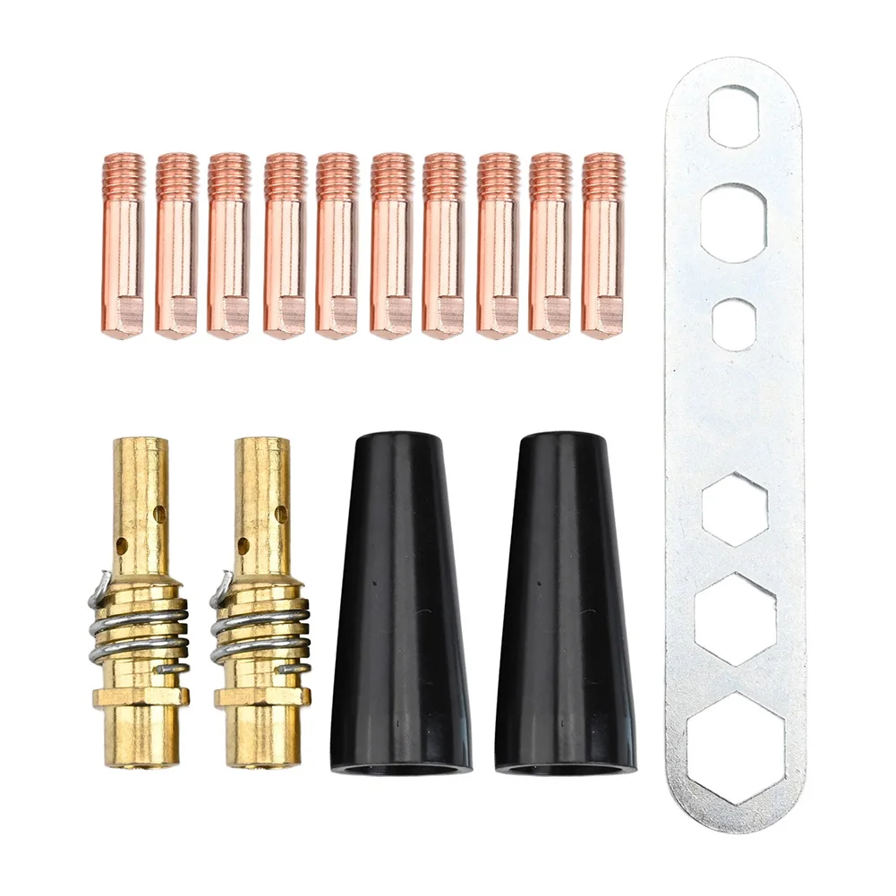 

15PCS For MIG Welding Contact Tips and Gasless Nozzles for AK15 MB15 0 6mm Diffusers for Improved Welding Efficiency