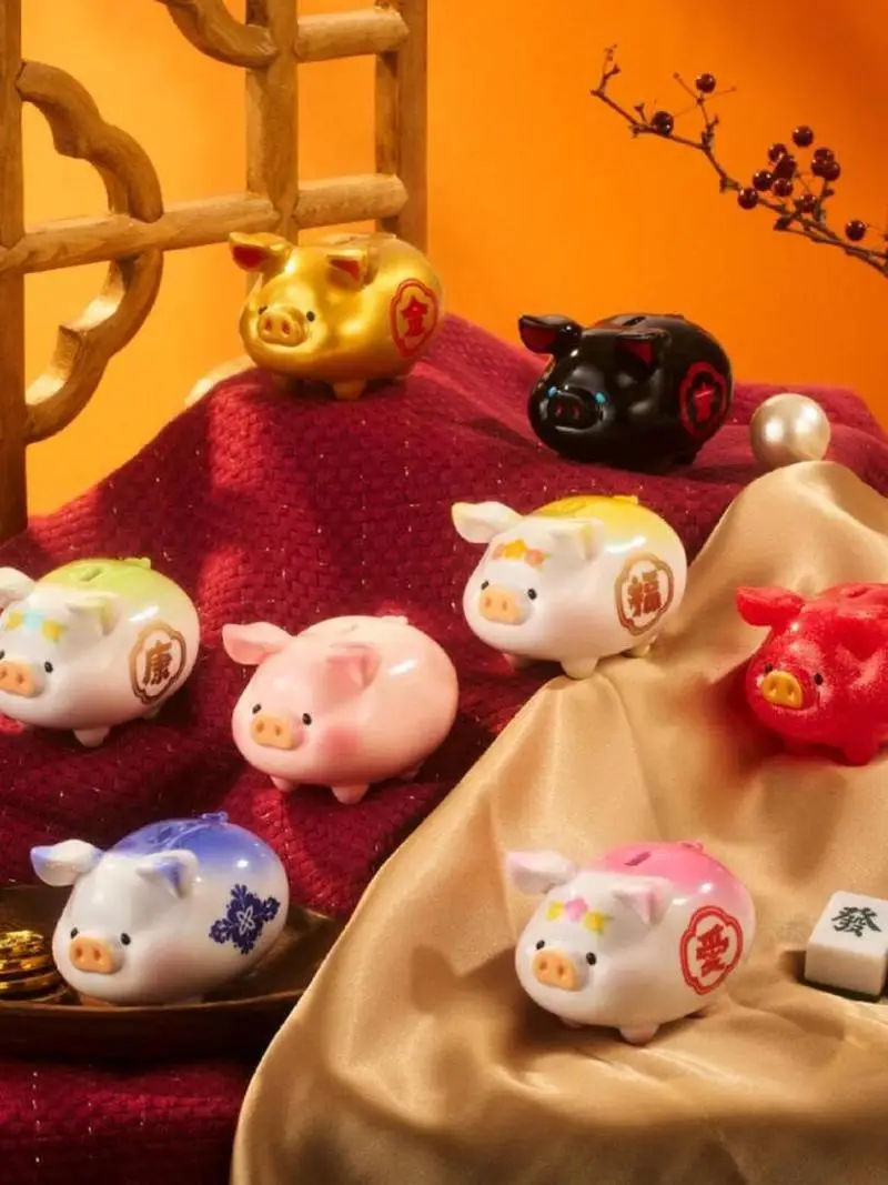 

Оригинальная консервированная свинина LuLu Q&A, слепая коробка, ручная фигурка, счастливый орнамент, милая девушка, новогодний подарок, любимая модель