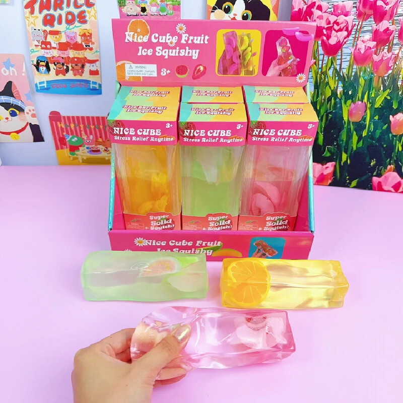 Fruit Ice Bar Squishy Toy Soft Creamy Texture Stress Relief Squeeze Sensory Decompression Toy For Adults