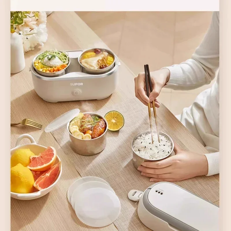 office workers Heating lunch box can be plugged in,  keep warm, electric cooking, self-heating bento box, portable lazy artifact