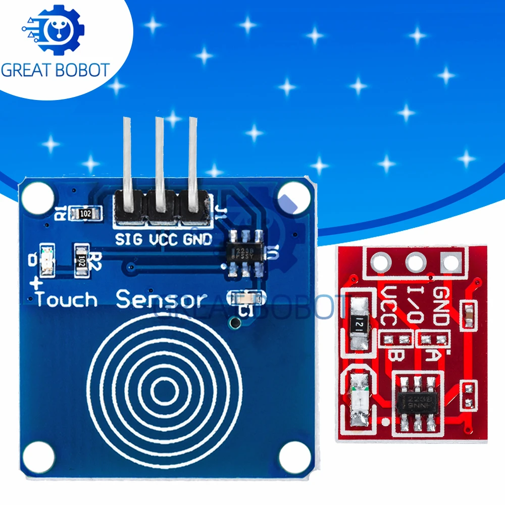 Módulo de sensor capacitivo BS Digital TTP223B - Interruptor capacitivo para proyectos Arduino - Fabricante - Directo