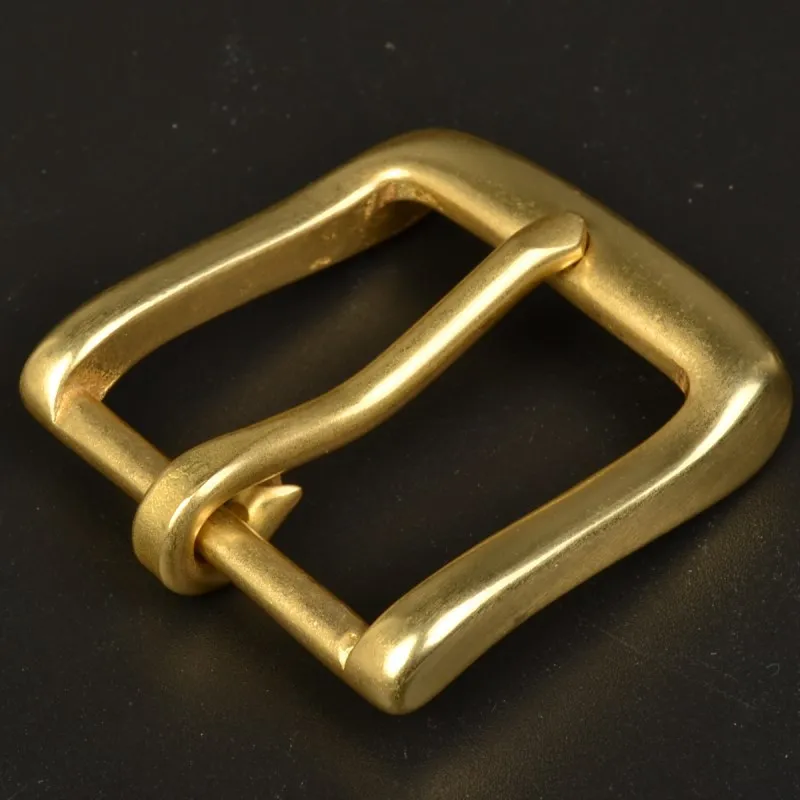 Durable Solid Brass Belt Buckles 30mm Inner Diameter Gold Color Metal Buckle DIY Belt Accessories
