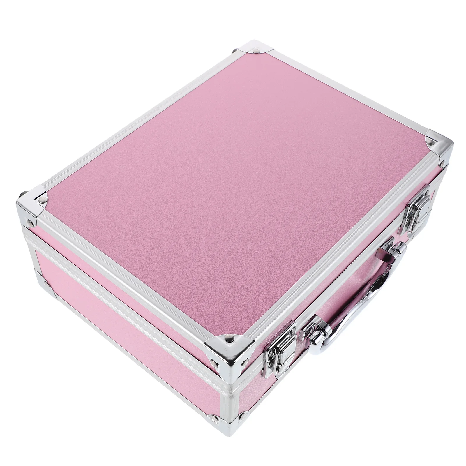 صندوق أدوات كبير من سبائك الألومنيوم، حقيبة مكياج محمولة، منظم تخزين متعدد الوظائف لأدوات مستحضرات التجميل واللوازم الطبية الثقيلة