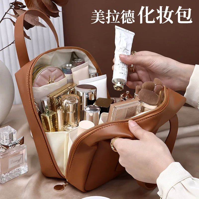 Travel Portable Makeup Bag Large Capacity Advanced Sense Partition Storage High Appearance Level Multi-Functional Toiletry Bag