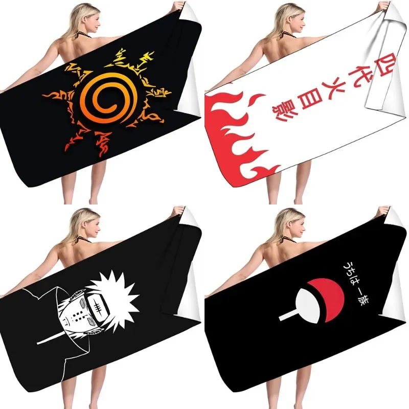 Anime Naruto Bath Towel Akatsuki Swimming Beach Towel for Man Children Bathroom Absorbent Comfortable Long Towels 60x120CM Gifts