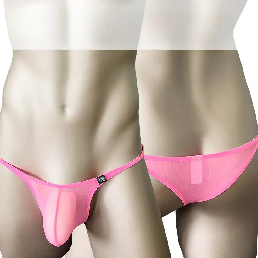 

New Style Men's Low - Rise Transparent Thong Made of Mesh Fabric Sexy Underwear