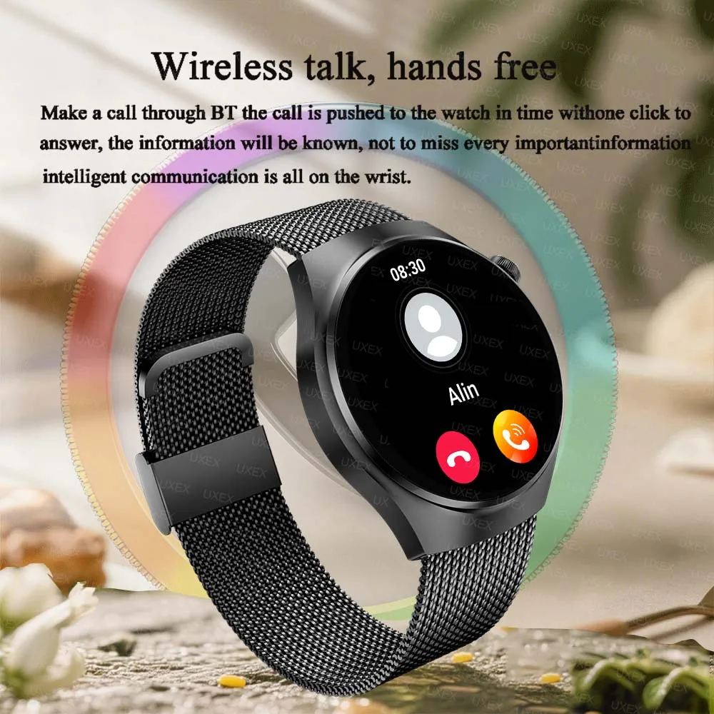الأعمال Smartwatch ساعة رجل 1.52 HD مكالمة لاسلكية الصحة المقتفي مخصص صور صوت مساعد هدية الكريسماس الساعات التجارة