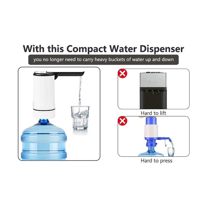 Water Dispenser - Water Cooler Dispenser - Portable Water Bottle Pump For Camping Or Family And Office Durable