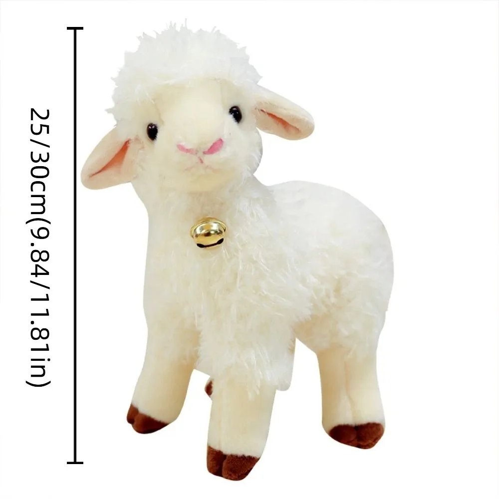 PP Cotton Baby Lamb Plush Doll 25/30cm Fluffy Big Ears Sheep Plush Toys Lovely Cute Baby Sheep Keychain Kids Gift