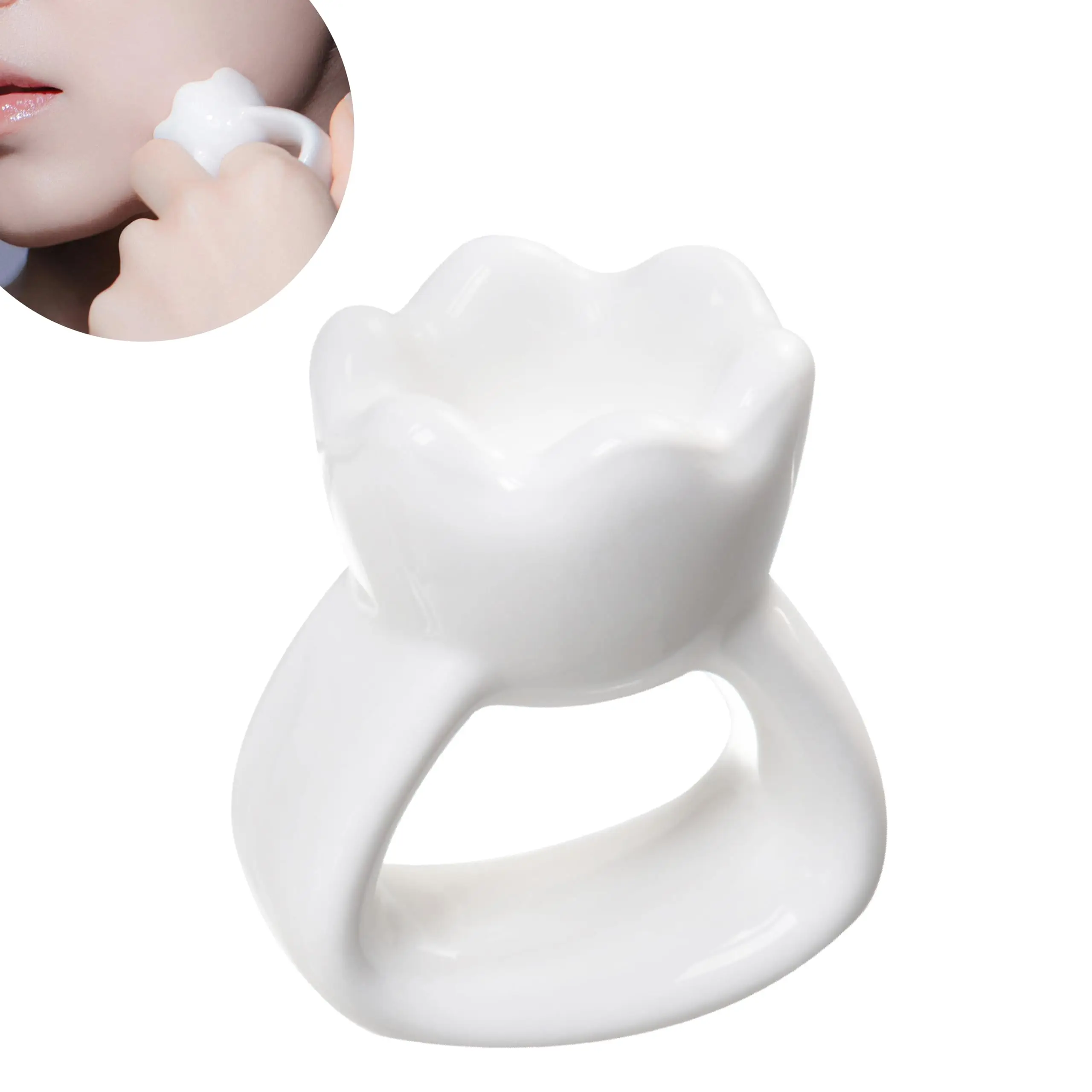 

Ring Gua Sha Massage Tool, Premium Natural Ceramic, Face & Body Multi-Use Massager