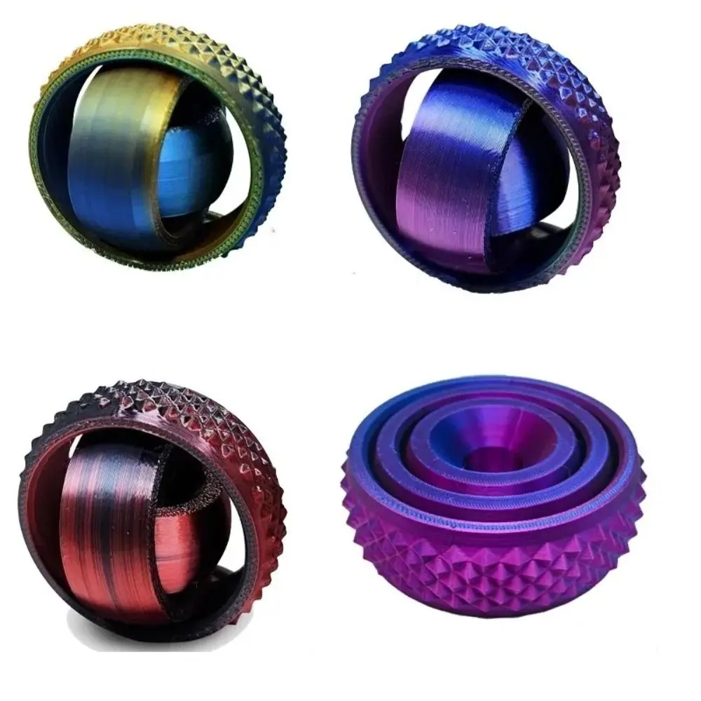 Nuovo giocattolo in plastica con sfera rotante stampata in 3D, giroscopio rotante con punta delle dita, decompressione multifunzione