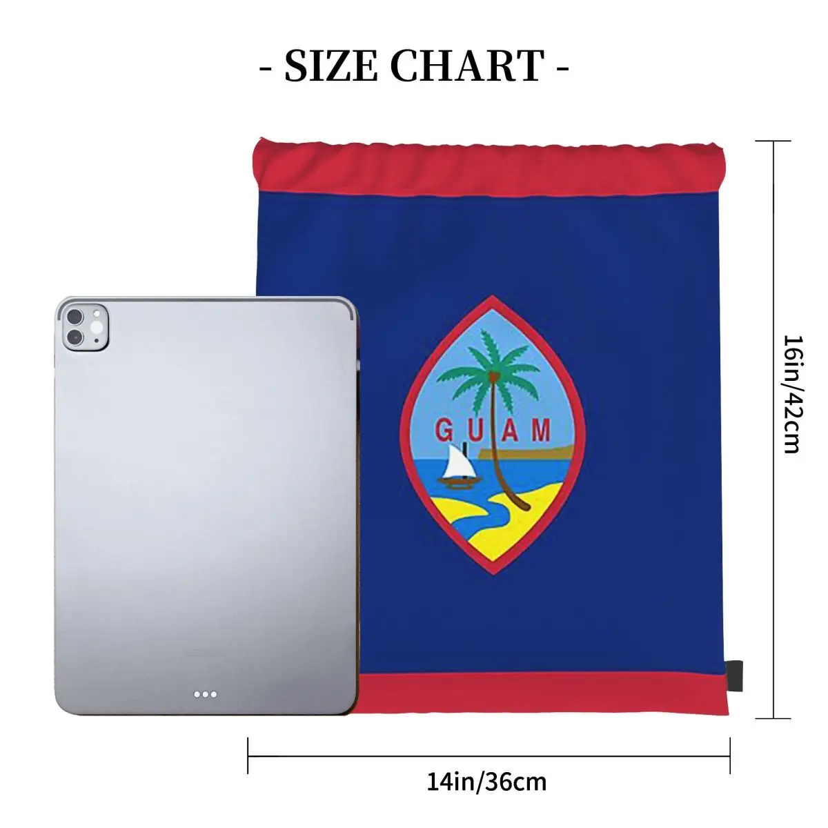 Flag Of Guam, Guamanian Flag Backpacks Multi-function Portable Drawstring Bags Storage Bag Book Bags For Travel Students