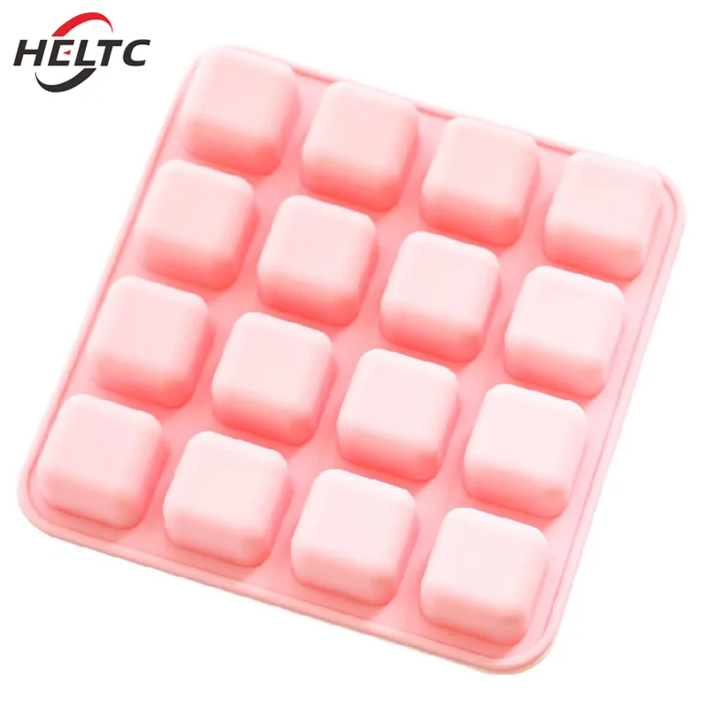 1pcs 16Cavity Square Cake Baking Silicone Mold Jelly Chocolate Truffles Brownie Pudding Molds Soap Making Mould Cake Decor