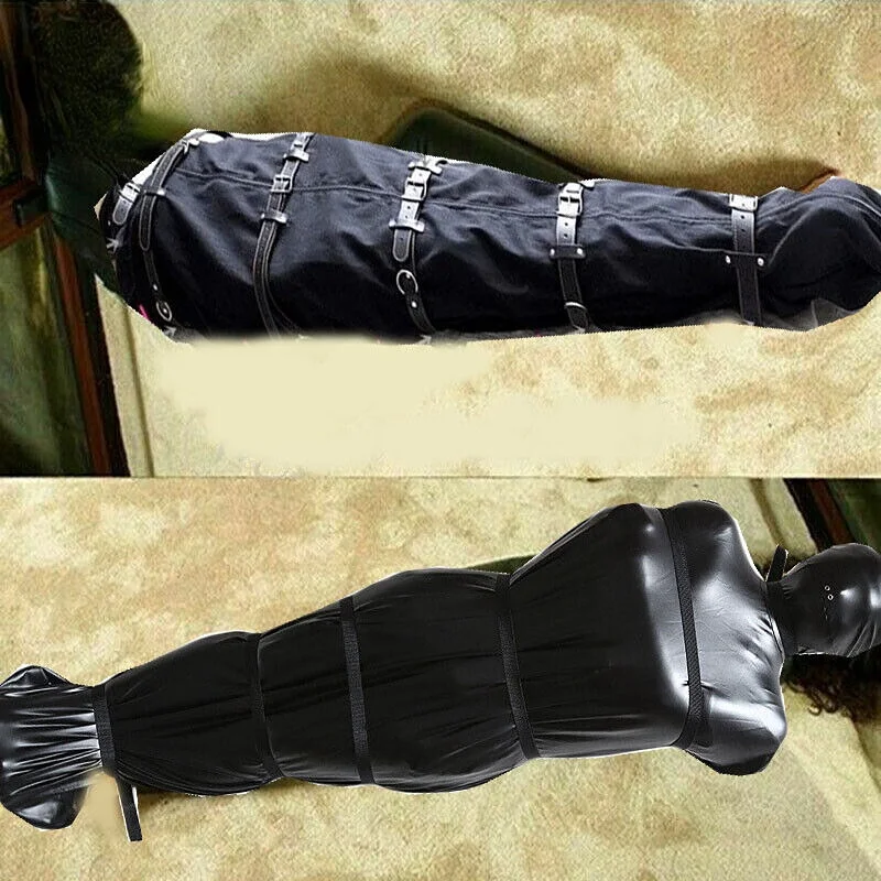 Full Body Bondage Zip Mummy Sack Sleeping Bag Sex Toys Costume Restraint Straitjacket Costume SM Bodysuit Sex Toys for Women