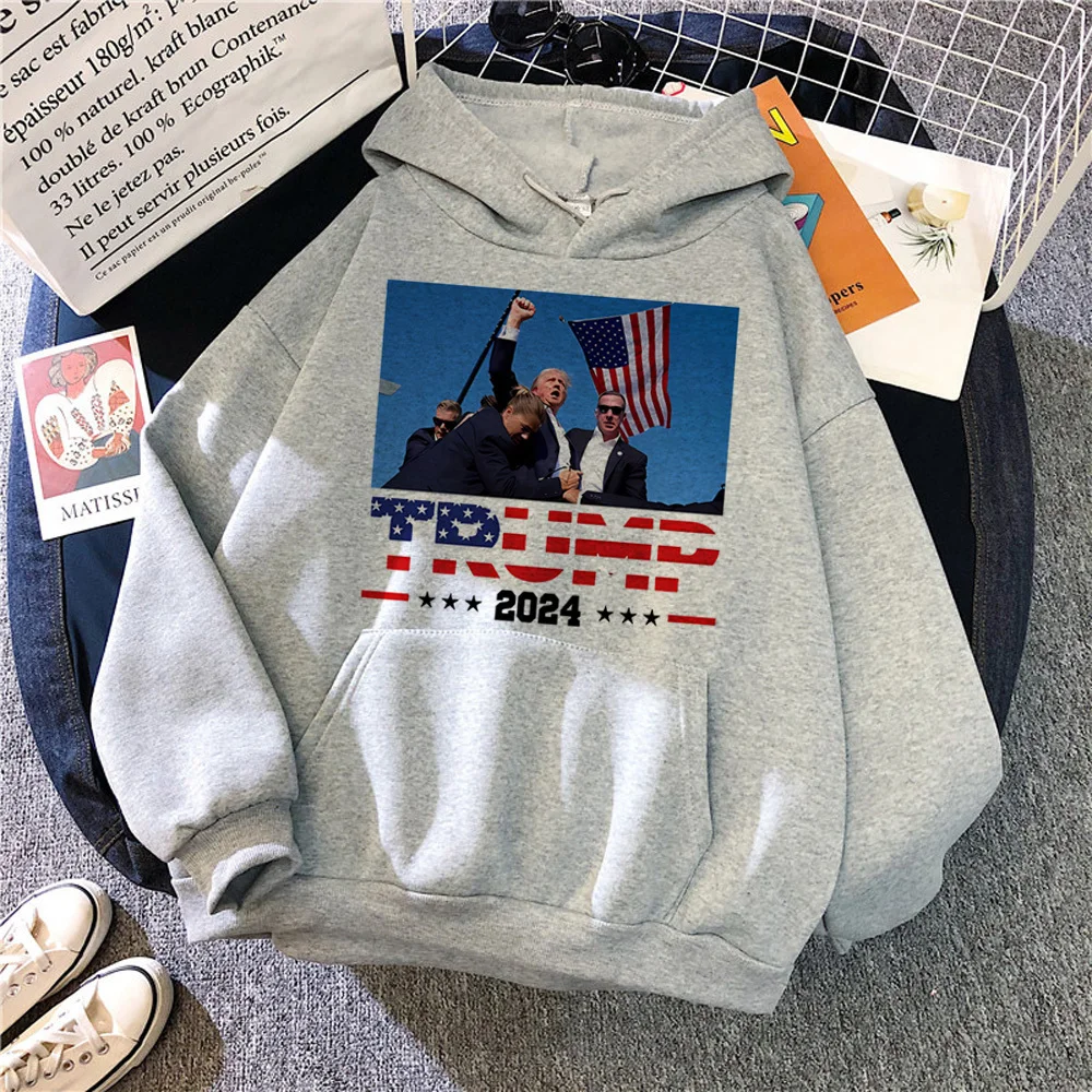 Donald Trump hoodie anime sweater anime streetwear winter Y2K casual wear teen sweatshirts comfortable printed design streetwear