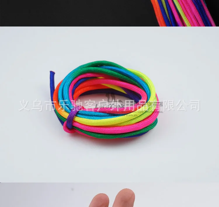 4mm Rainbow Colors Cord Rope III 7 Strand Parachute Lanyard Rope Climbing Camping Survival Equipment Paracord Bracelet