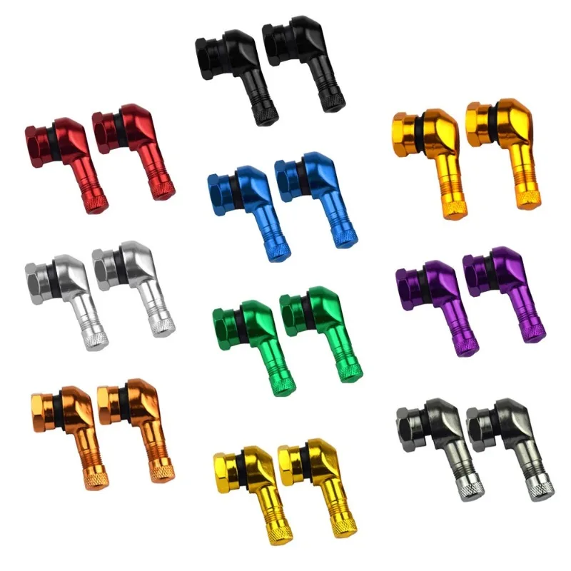 1/2PCS Aluminium Legierung Ventil Motorrad Felge 90 Grad Winkel Motorrad Rad Reifen Tubeless Ventil Vorbauten Für felge Rad Teile – Detail 3