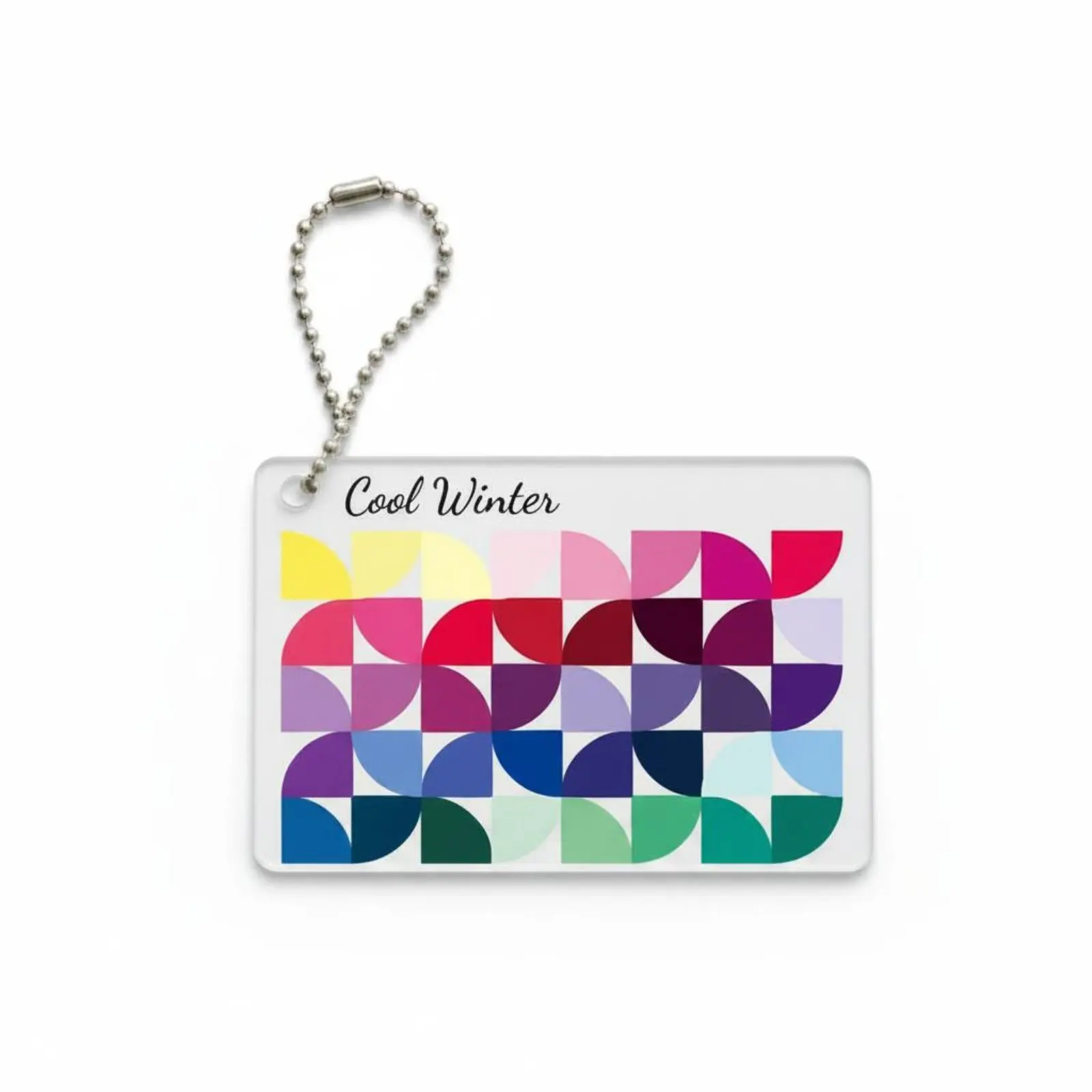 Color Palette Keychain Colorful Bauhaus Design Keychain Paint Palette Bag Charm Portable Geometric Key Loop Charm Lightweight