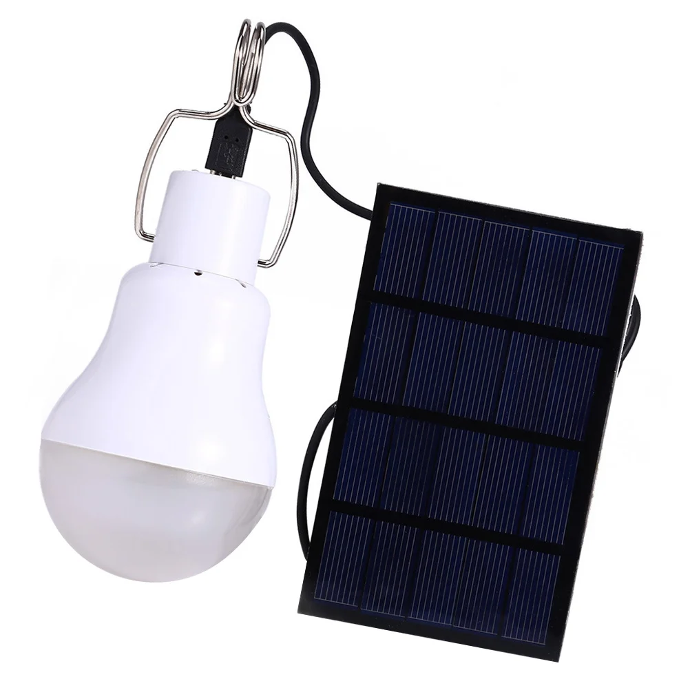 Solar Night Light 5V 15W 130Lm Led Solar Bulb Portable Outdoor Lamp For Camping Emergency Home Lighting Garden