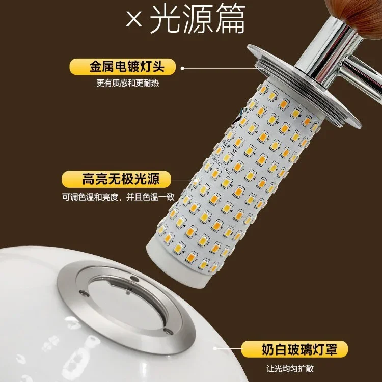 2025 ضوء أبيض جديد ثريا غرفة المعيشة الفرنسية العتيقة الضوء الرئيسي الصيني الجديد #4