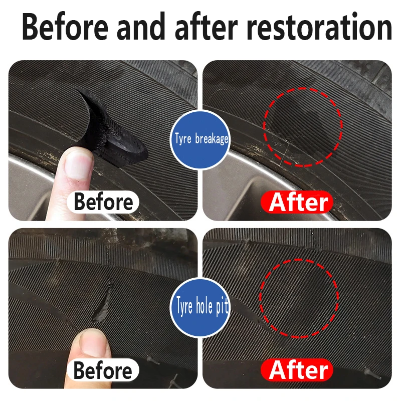 Car Tyre Repair Adhesive Black Glue Repairing Healing Glue Tire For Bicycles Moto Electric Vehicle Truck Care Tire Repair Tools