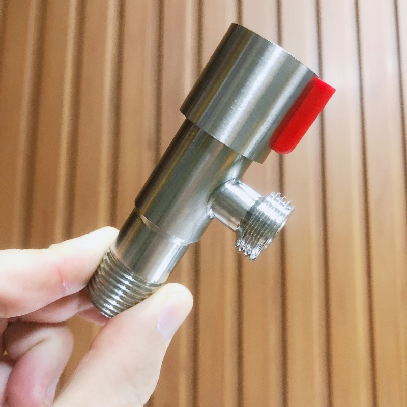 

Треугольный клапан для кухонной раковины, нержавеющая сталь, впускной клапан для горячей и холодной воды, регулятор давления воды, запорный клапан для смесителя для ванной комнаты